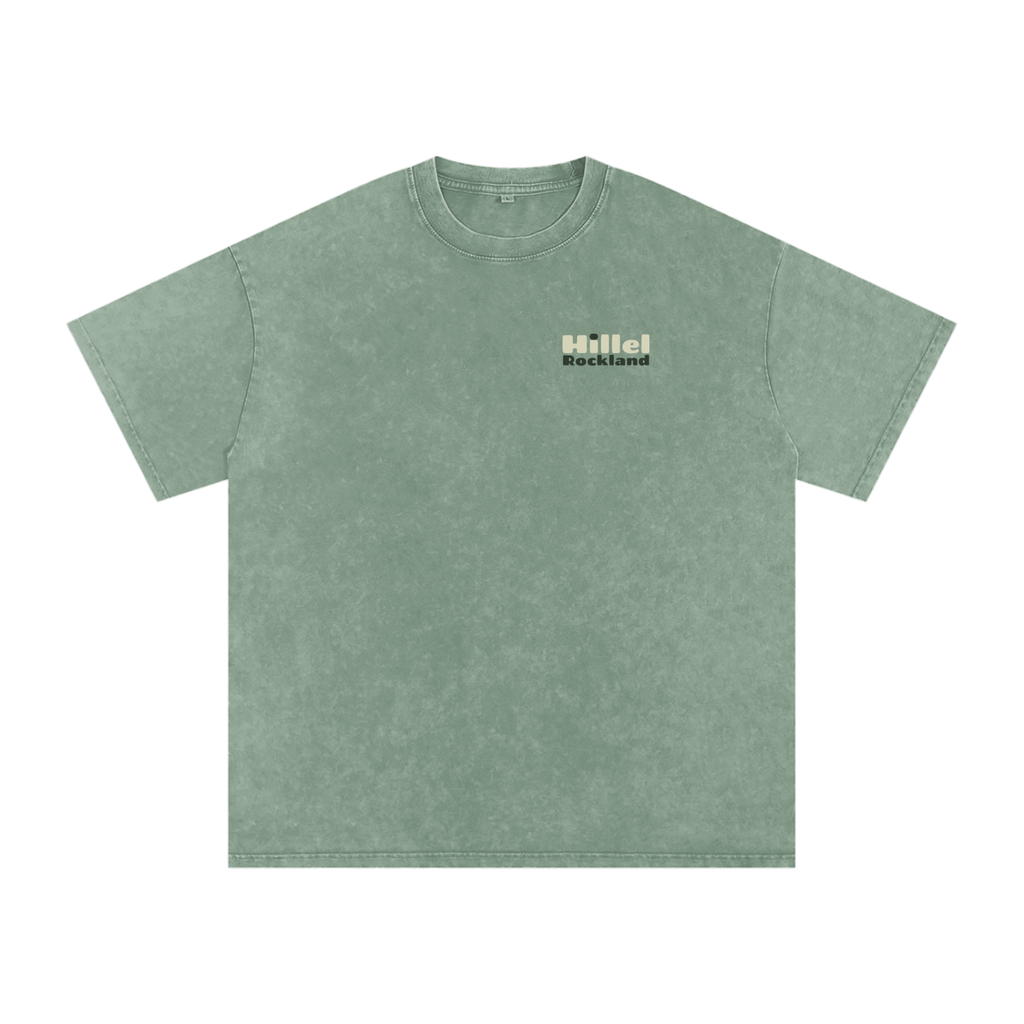Signature Hillel of Rockland Green Washed Oversized Cotton T-Shirt