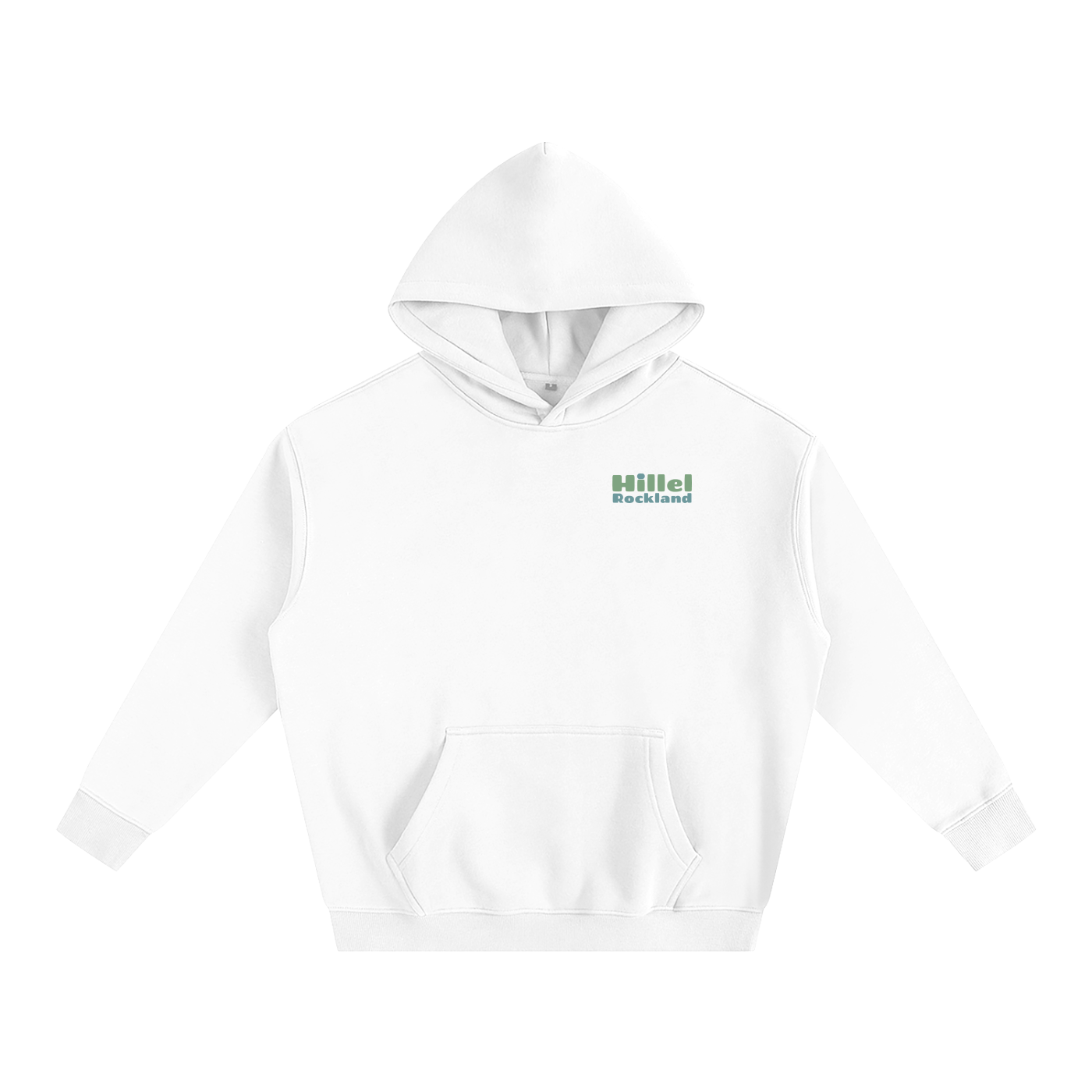 Signature Hillel of Rockland  White Oversize Fleeced Hoodie