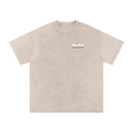 Signature Hillel of Rockland Tan Washed Oversized Cotton T-Shirt
