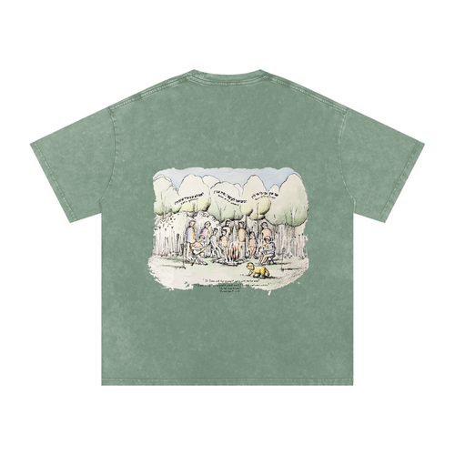 Signature Hillel of Rockland Green Washed Oversized Cotton T-Shirt